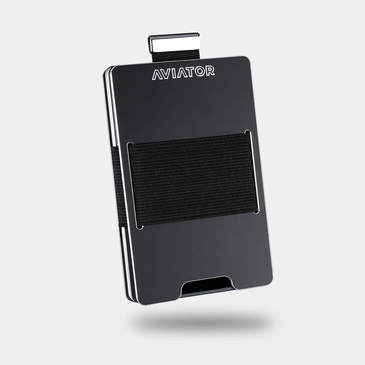 Obsidian Black Aluminum Slim Wallet