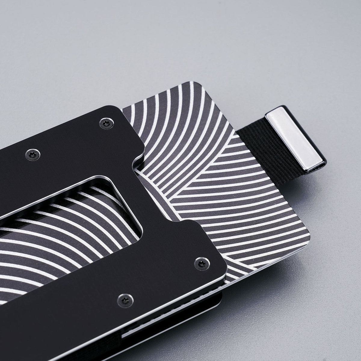 Obsidian Black Aluminum Slim Wallet