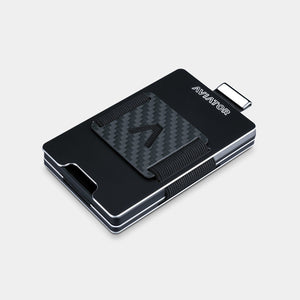Obsidian Black Aluminum Slim Wallet