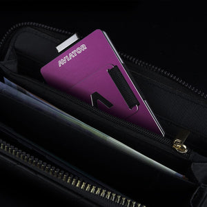 Purple Berry Aluminum Slim Wallet