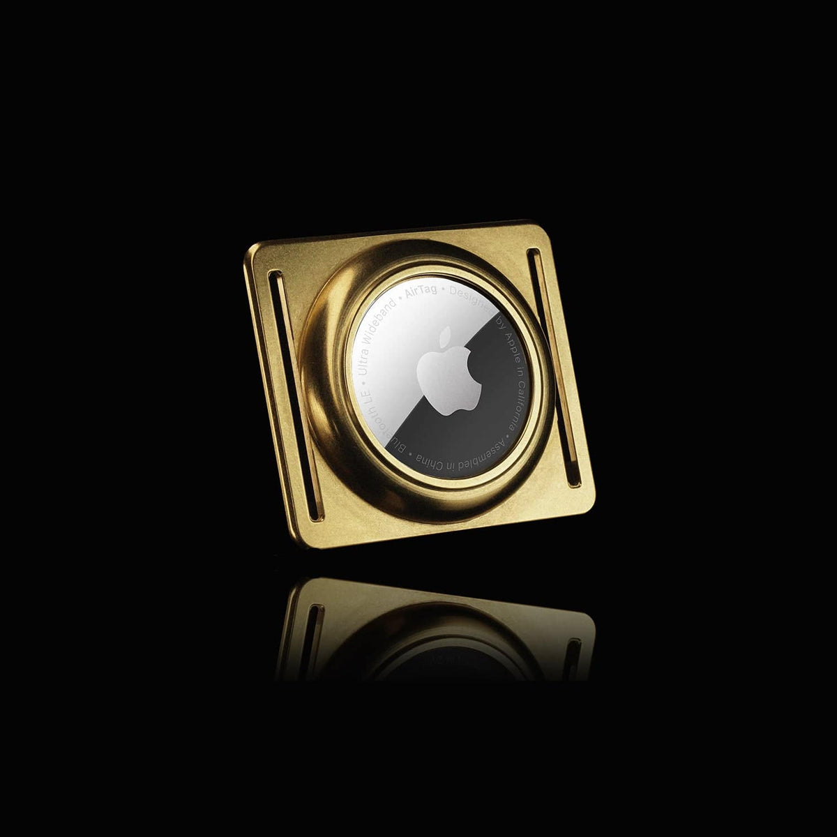 Stonewashed Brass AirTag Holder