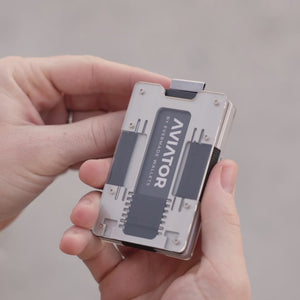 Fusion Silver | Metal Frame | Transparent Slide Wallet