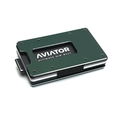 Velvet Green Aluminium Slim Wallet