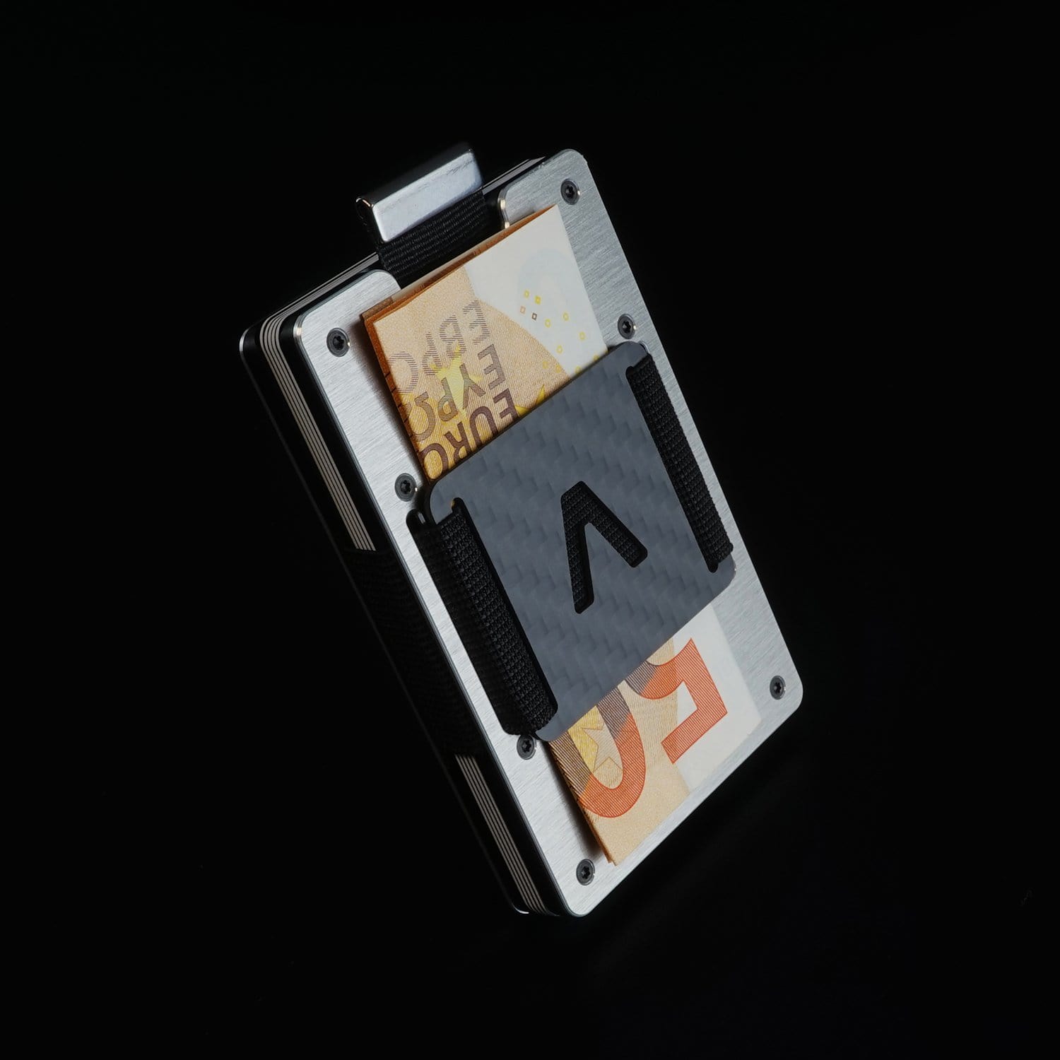 Brushed Silver Metal Slim Wallet