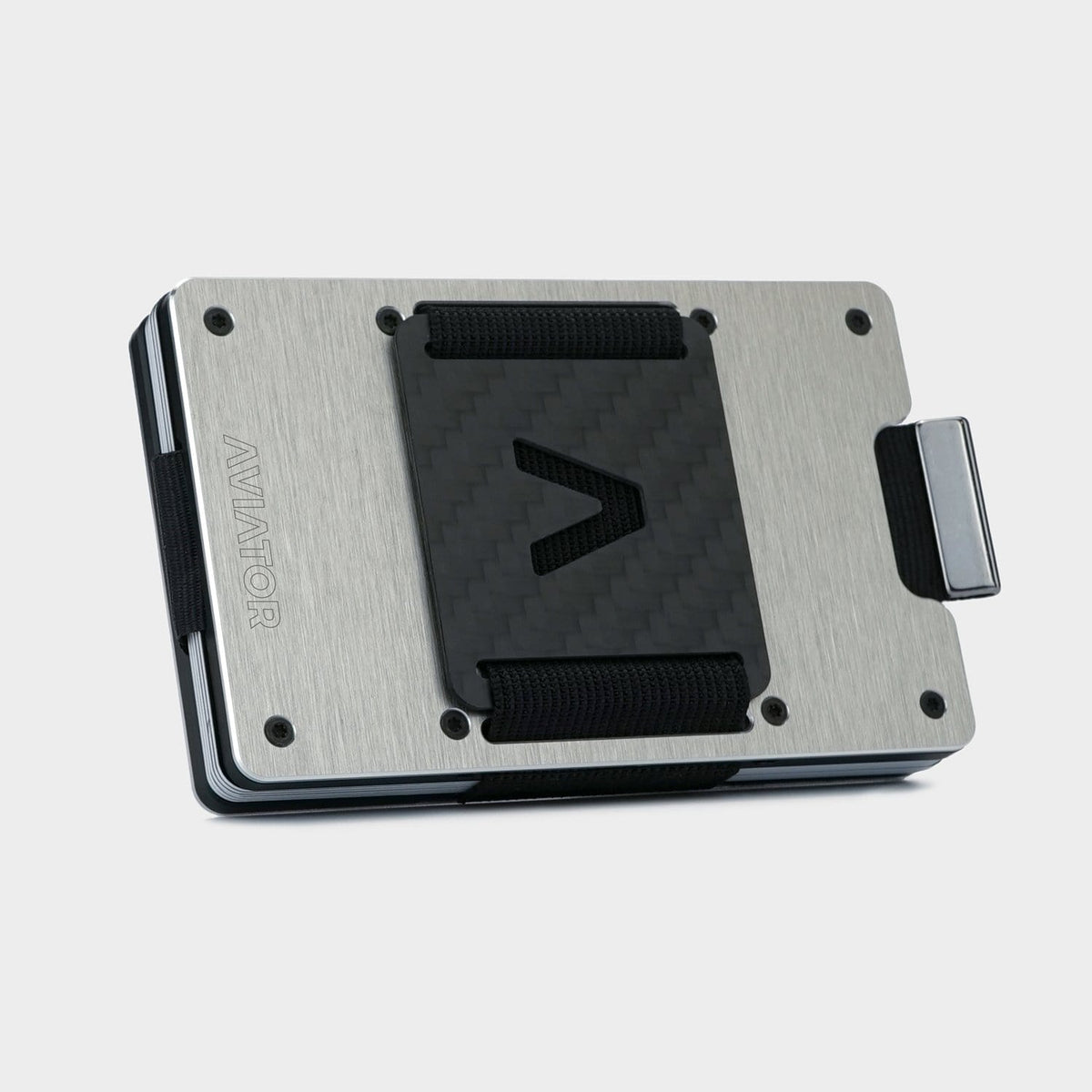 Brushed Silver Metal Slim Wallet