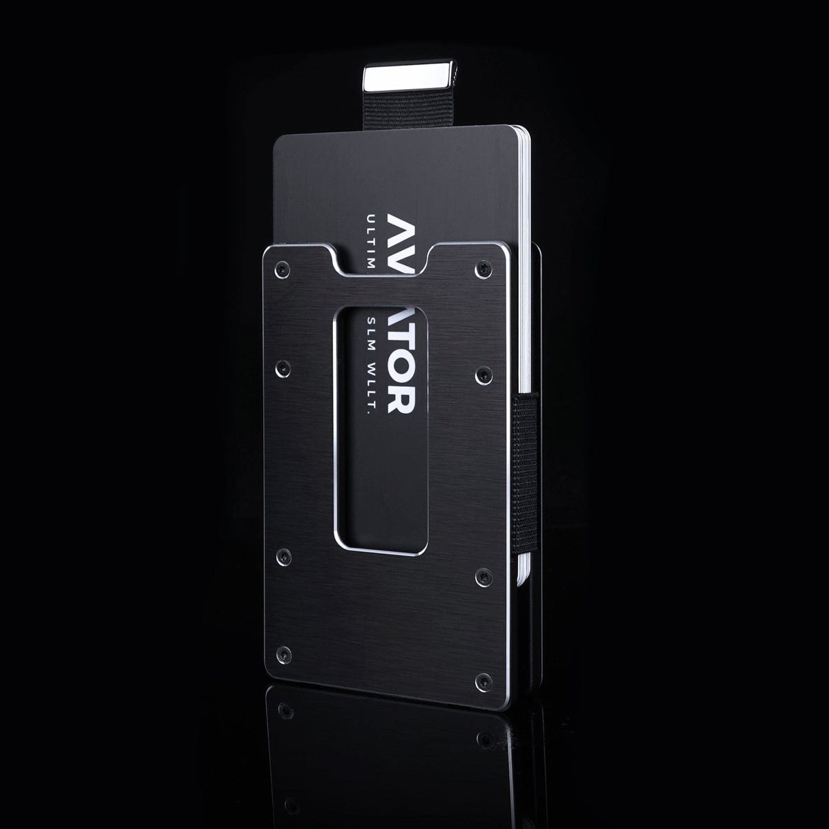 Brushed Black | Slide Wallet + Carbon Fiber Cash Clip