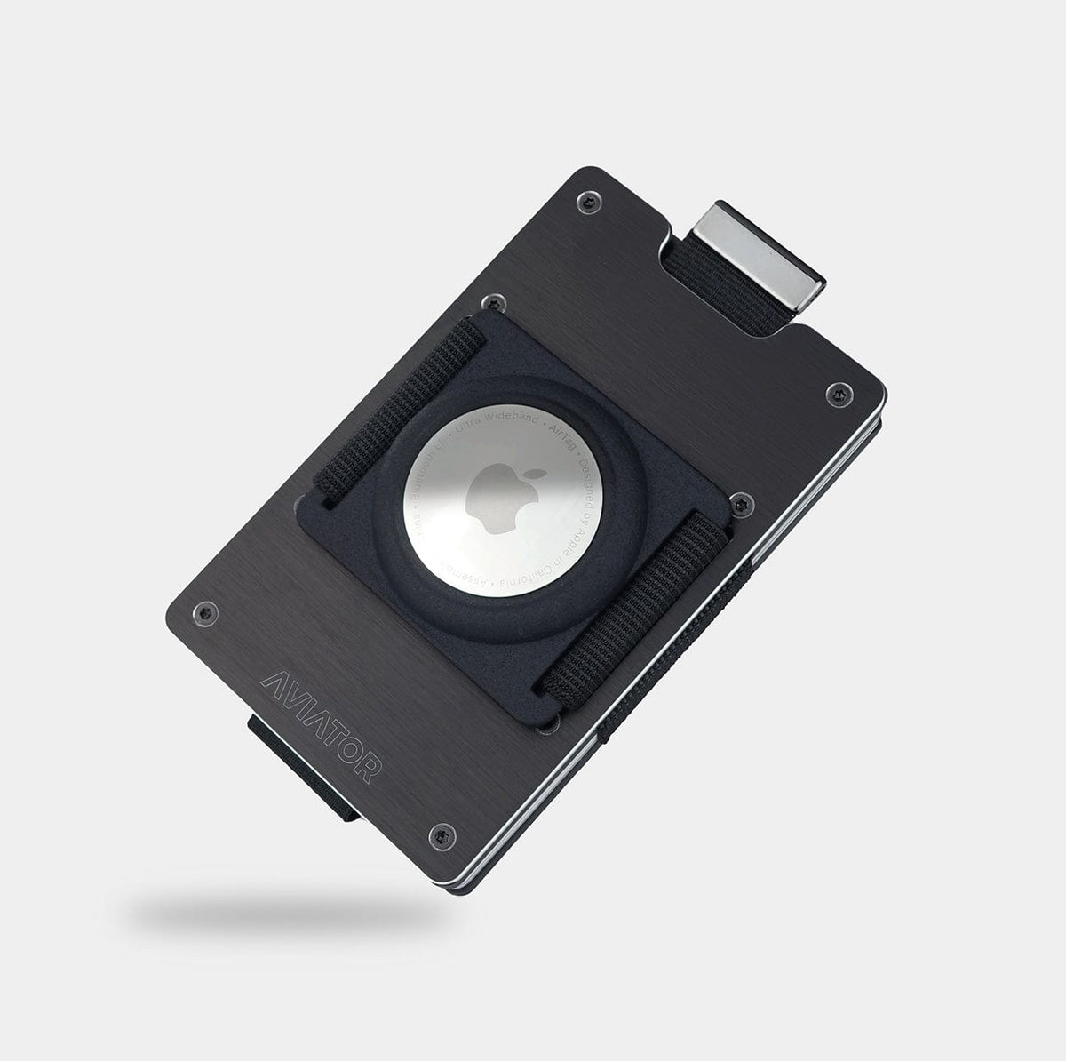 Brushed Black Metal Slim Wallet