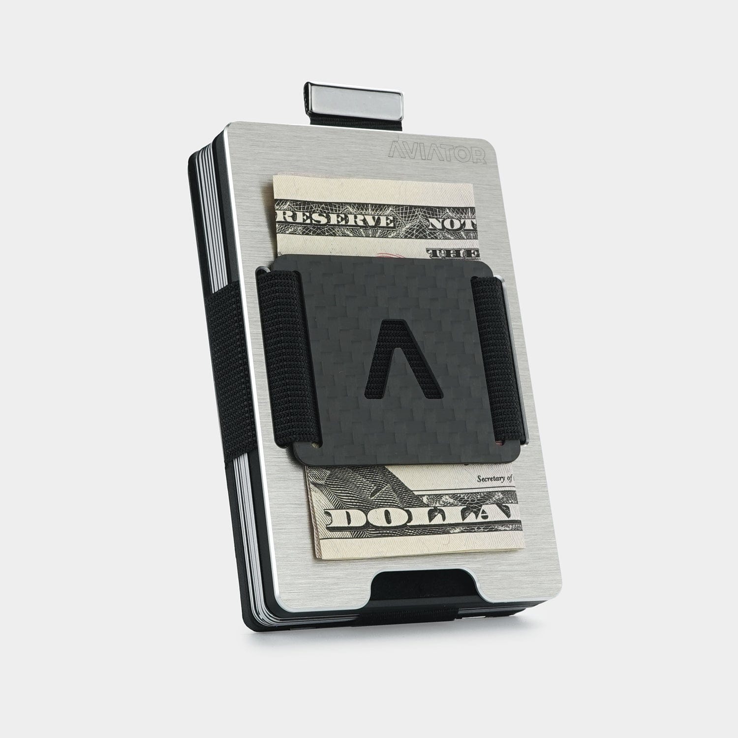 Brushed Silver Slim Wallets | Slide | Best Metal Wallets - AVIATOR by ...