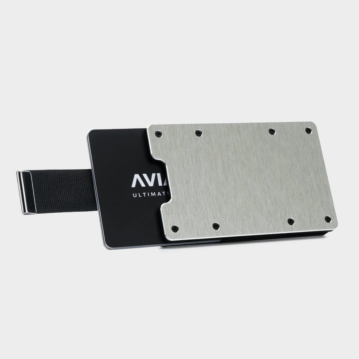 Brushed Silver Metal Slim Wallet