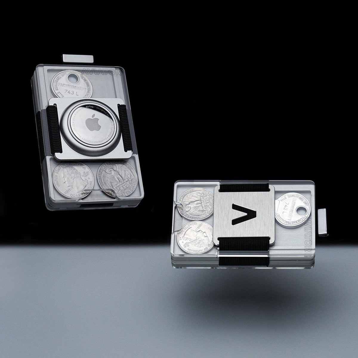 Fusion Silver | Metal Frame | Transparent Slide Wallet