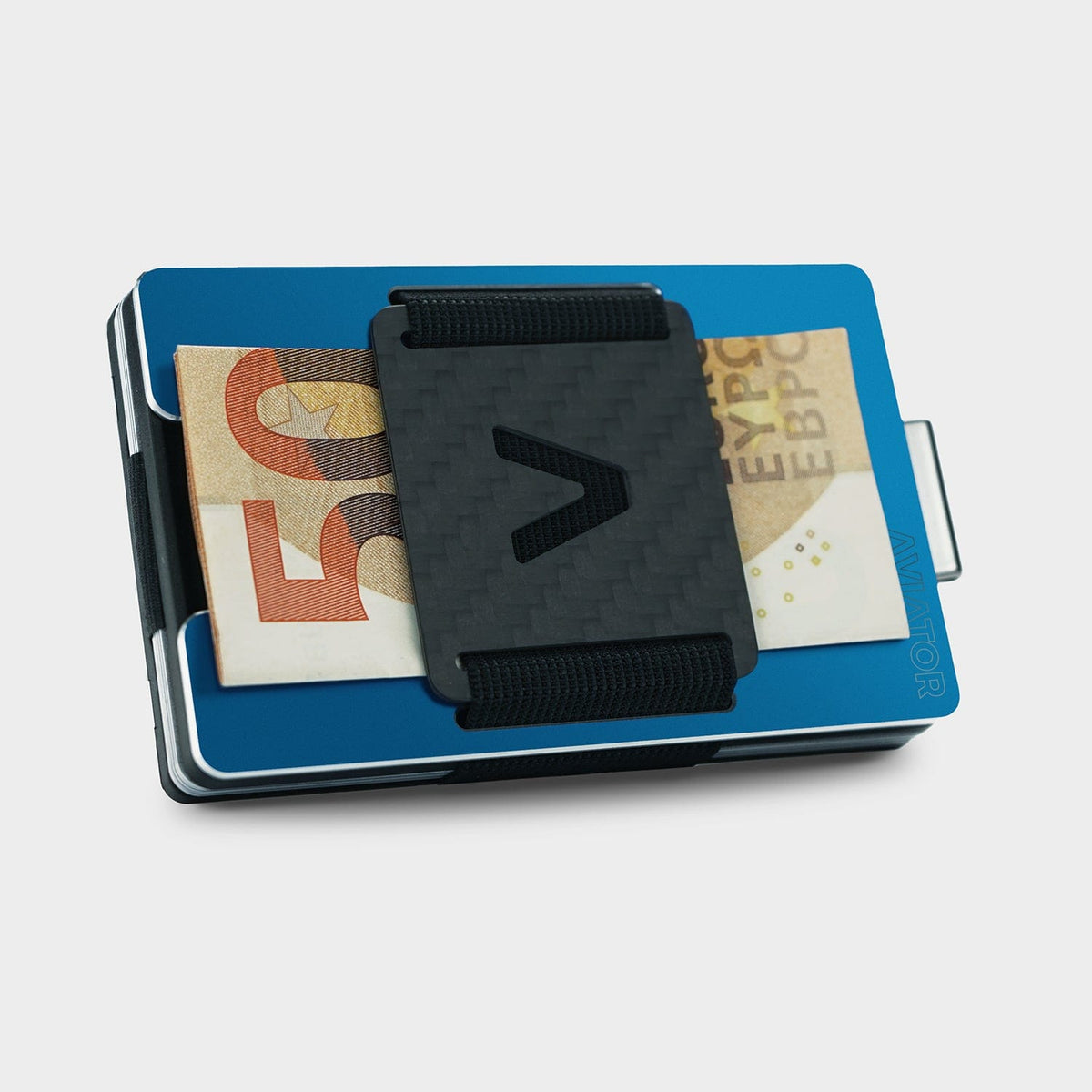 Galactic Blue Aluminum Slim Wallet