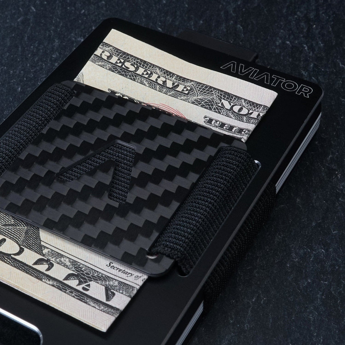 3D printed AirTag Cash Clip - AVIATOR by EVERMADE WALLETS