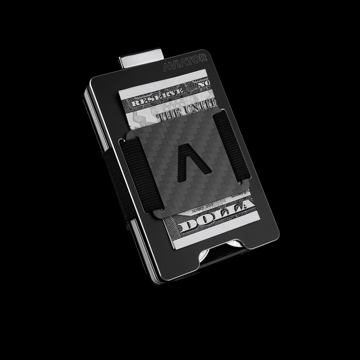 Obsidian Black | Slide Wallet + Carbon Fiber Cash Clip