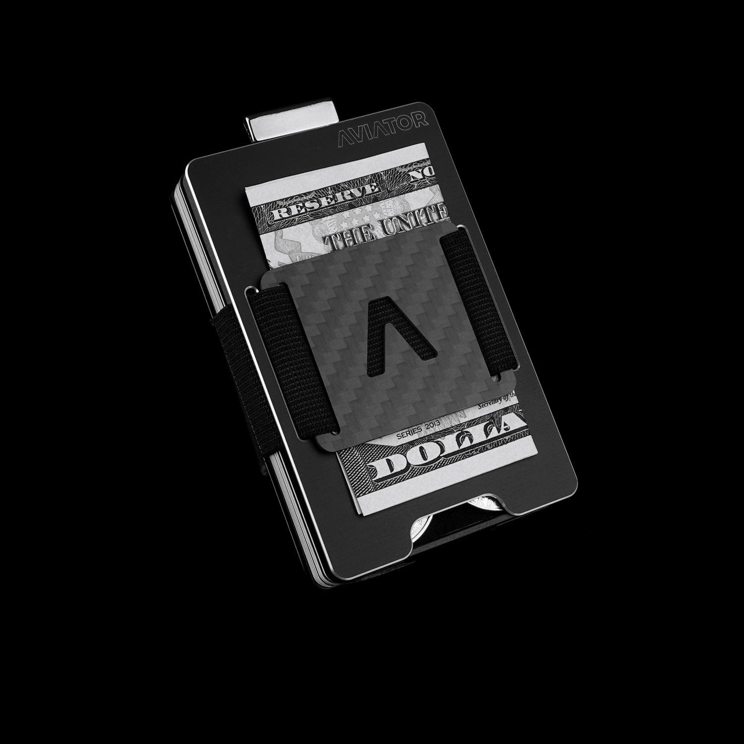 Obsidian Black | Slide Wallet + Carbon Fiber Cash Clip