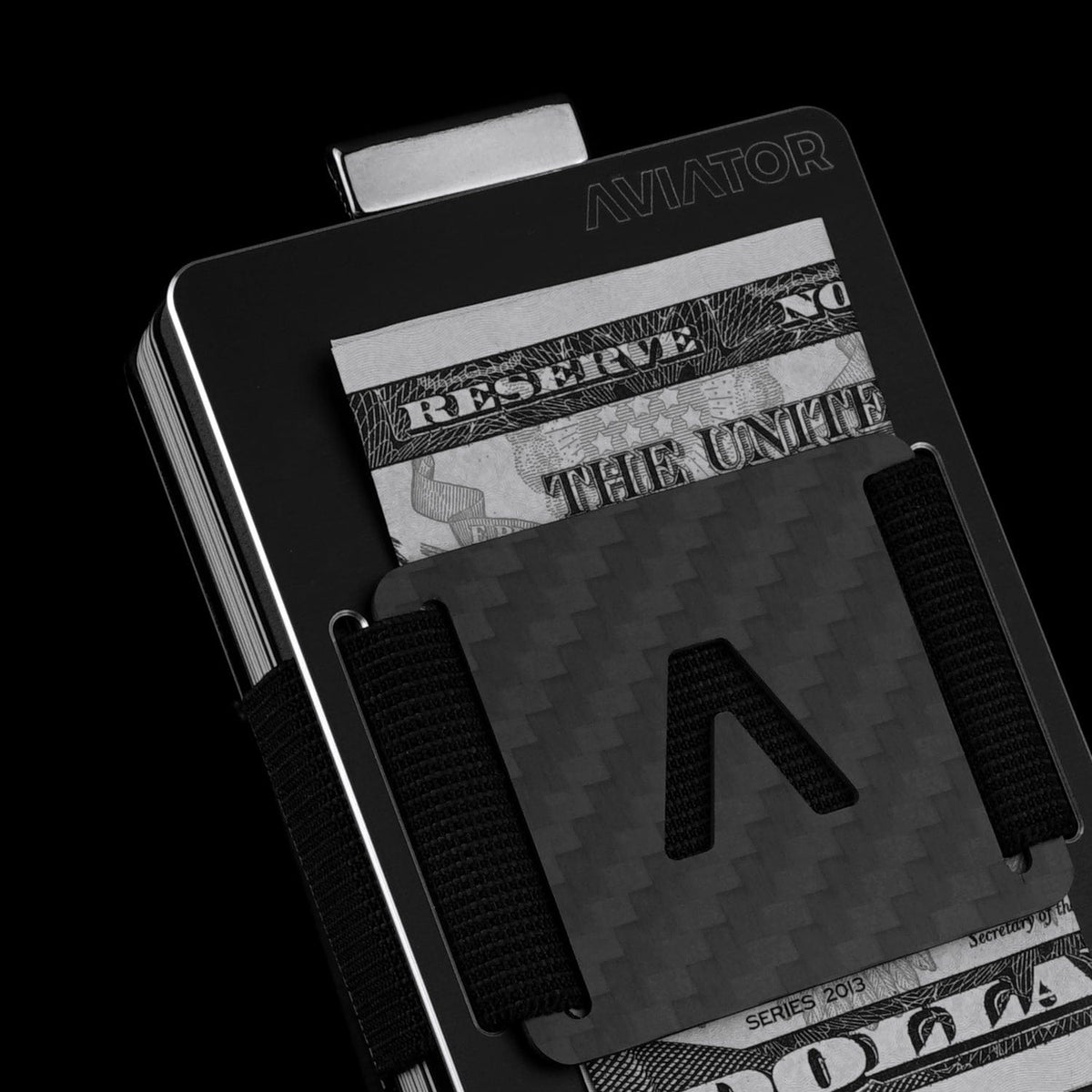 Obsidian Black | Slide Wallet + Carbon Fiber Cash Clip