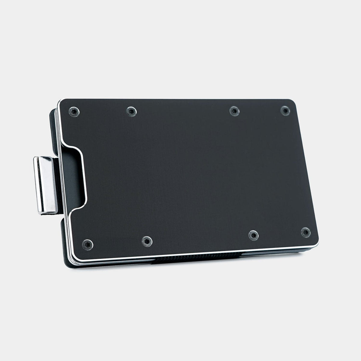 Obsidian Black Metal Slim Wallet