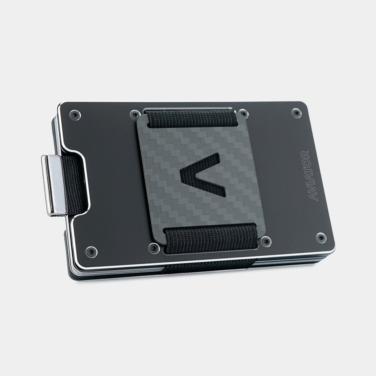 Obsidian Black Metal Slim Wallet