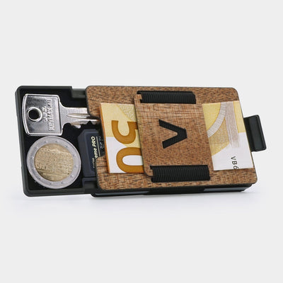 Wood Carbon Fiber Slim Wallet