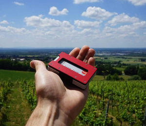 Red Slim Wallet | Imola Red Metal Wallet