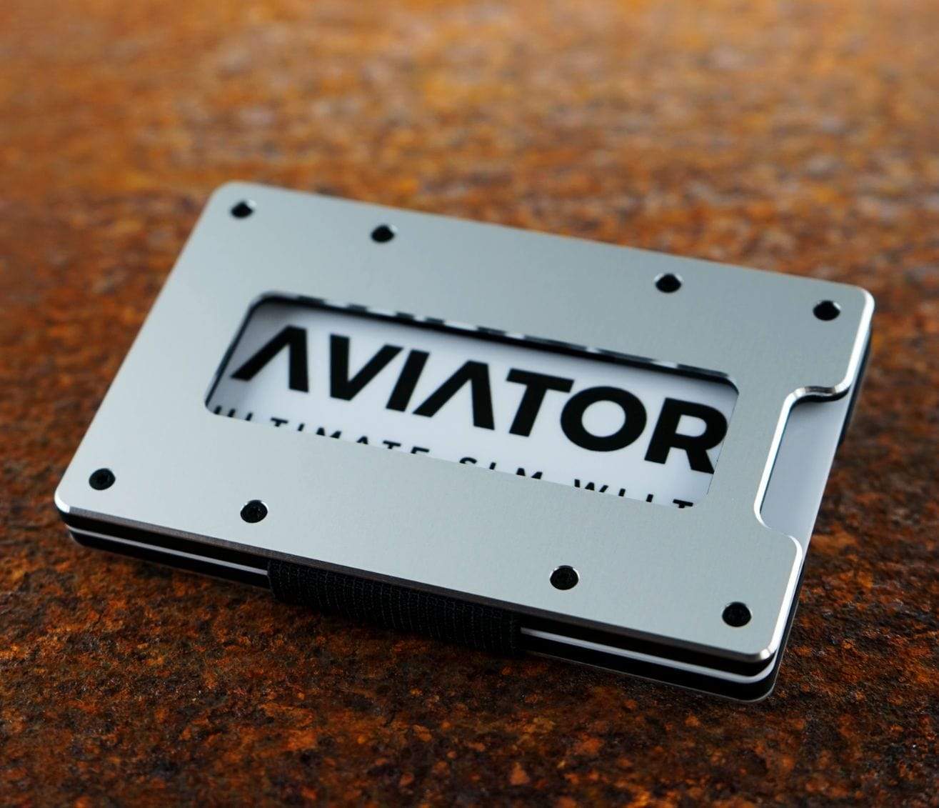 Pure Silver Aluminum Minimalist Wallet