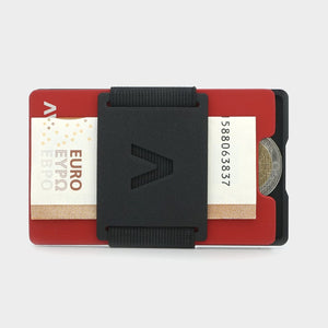 Imola Red Aluminium Minimalist Wallet
