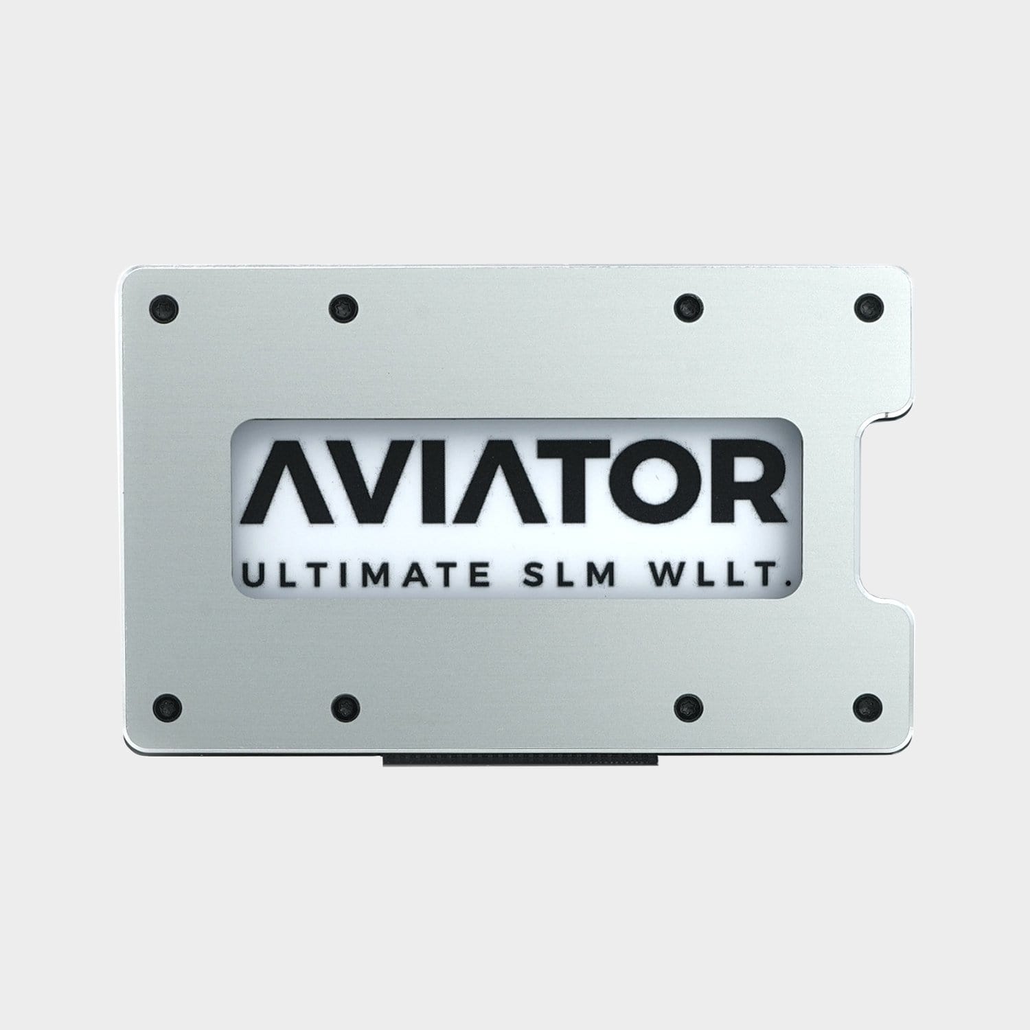 Pure Silver Aluminum Minimalist Wallet