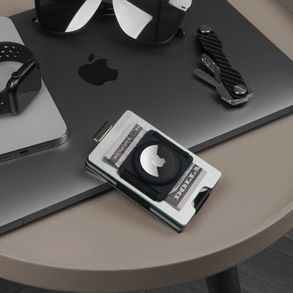 Brushed Silver Slim Wallets | Slide | Best Metal Wallets - Aviator Wallet