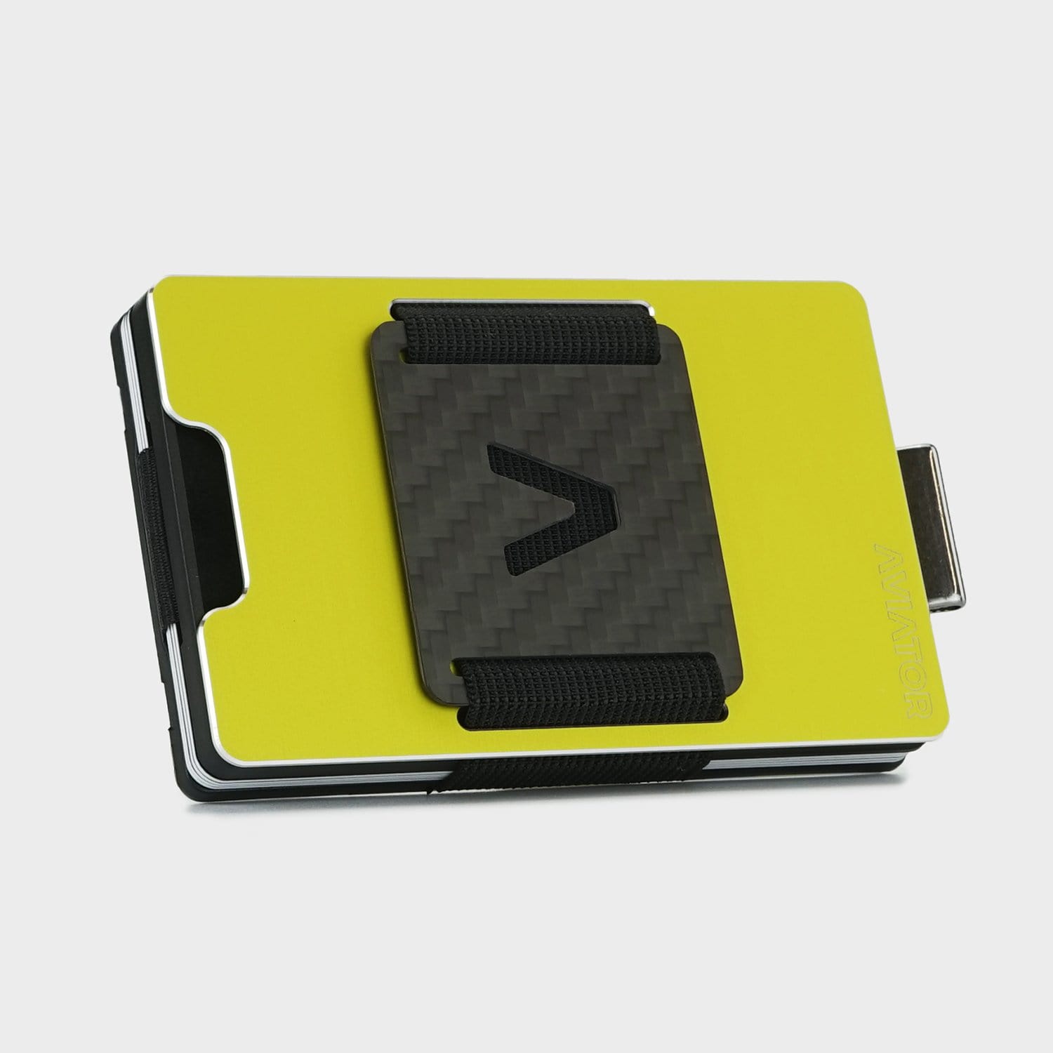 Electric Lime Aluminum Slim Wallet